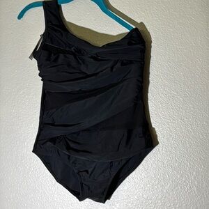 Runtlly Women's One Piece Swimsuits One Shoulder Swimwear Bathing Suit  NWT